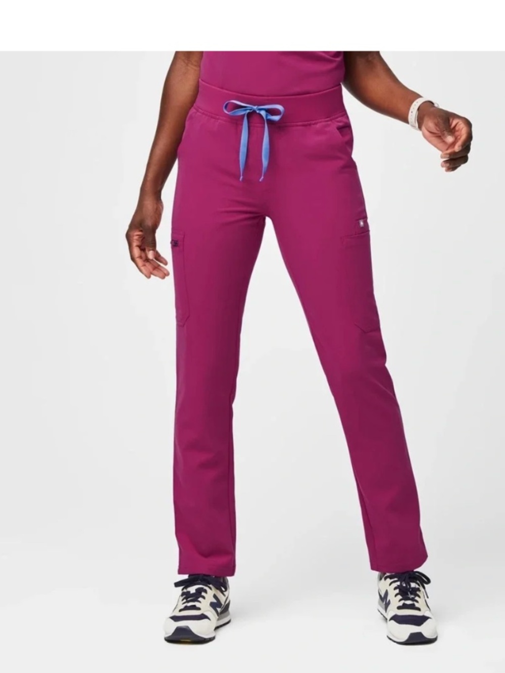 Yola High-Rise Slim Scrub Pant™ - (Raspberry Sorbet)